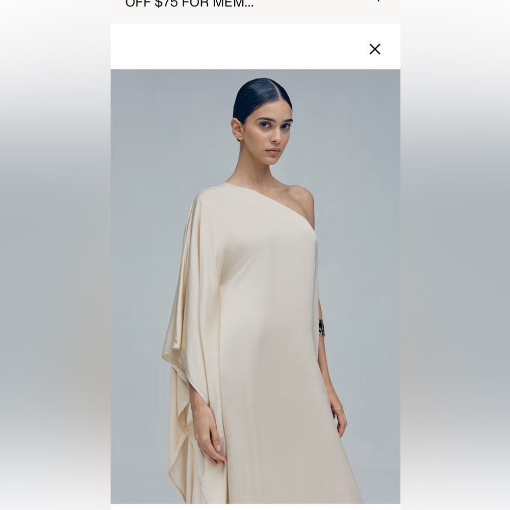 Kaftan in creamy yellow. Maxi dress for special occasions. Wore once- a wedding - Picture 3 of 6